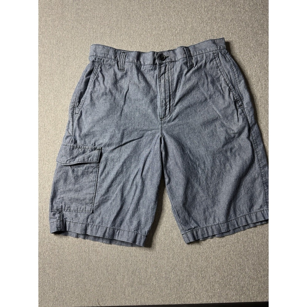 Mark Anthony Men's Blue Denim Color  100%Cotton Cargo Shorts Size 30 Normcom,USA